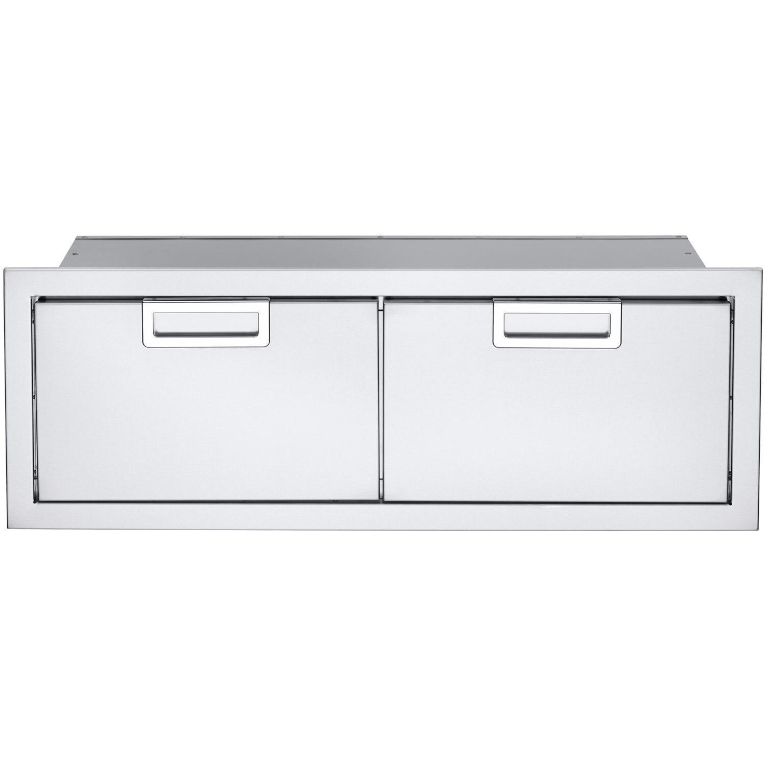 Crown Verity IBI36-DD Infinite Series 36-Inch Stainless Steel Double Access Drawers - White Background thumbnail