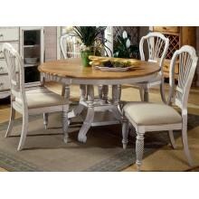 Hillsdale Wilshire 5-piece Round Dining Set - Pine/antique White - 4508dtbrndc5 image