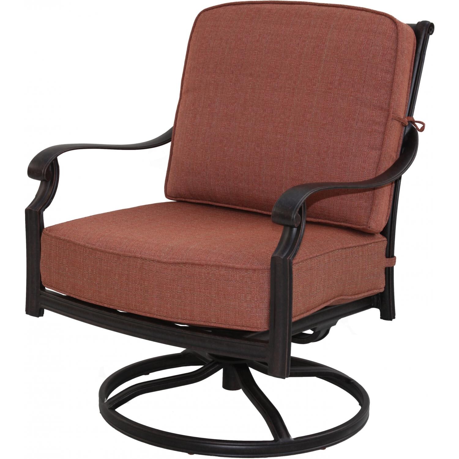 Darlee St. Cruz Cast Aluminum Patio Swivel Rocker Club Chair