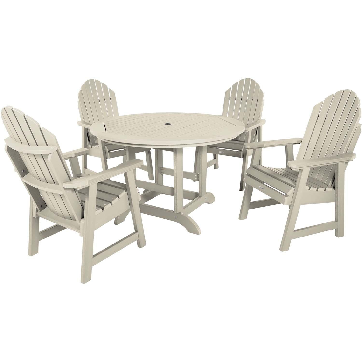 Dream Bay 5 Pc Set Recycled Plastic Dining Set In Whitewash By Lakeview - White Background thumbnail