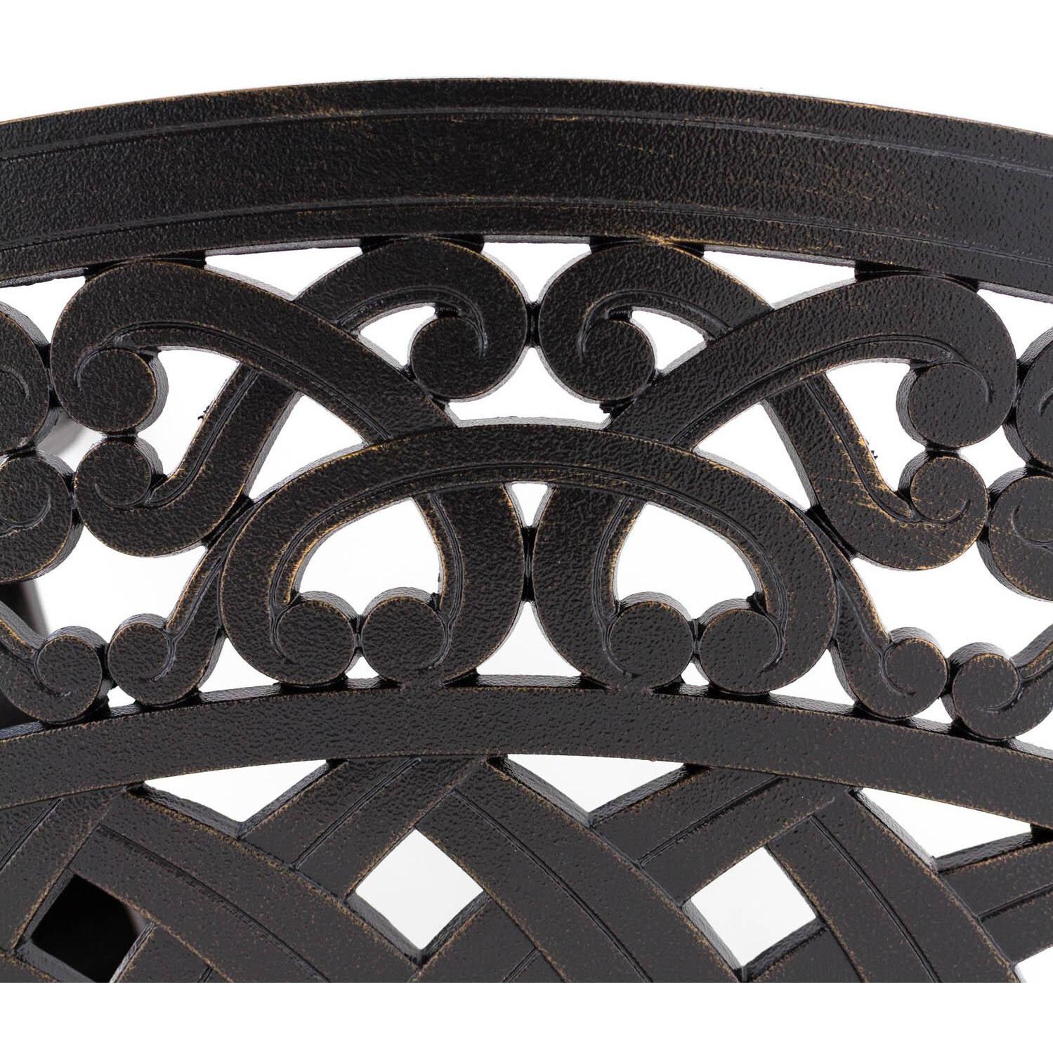 Villa Flora 48-Inch Round Cast Aluminum Wood Burning Fire Pit - Egde Detail thumbnail