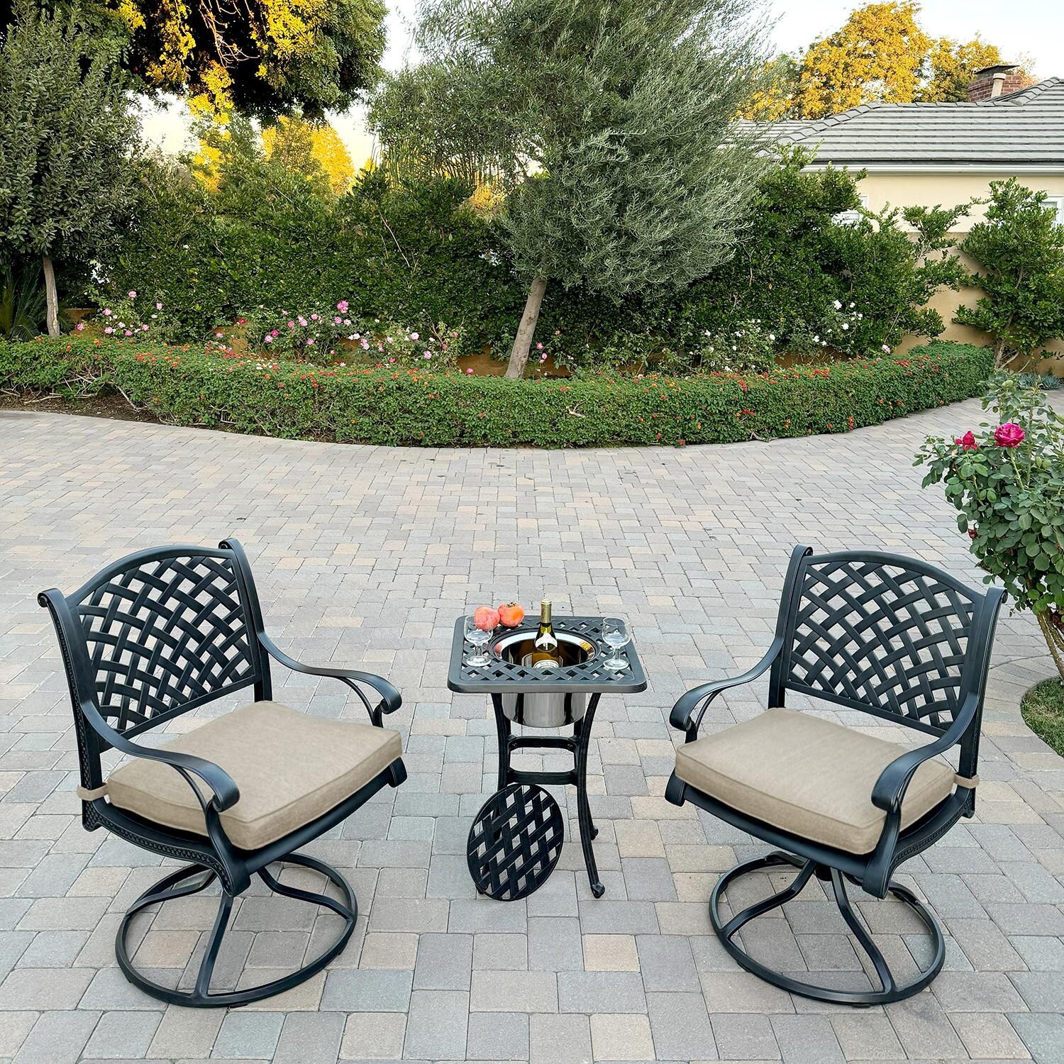Darlee Nassau 3 Pc Conversation Set w/ Rocker and Ice Bucket - 0 - Lifestyle thumbnail