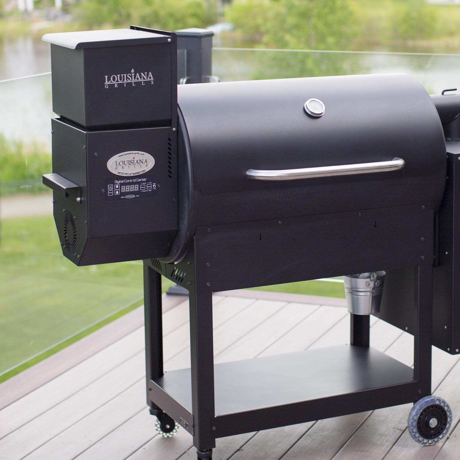Louisiana Grills 20 Lb. Hopper Extension For Country Smokers - 56215 (Shown Mounted to Grill - Not Included) thumbnail