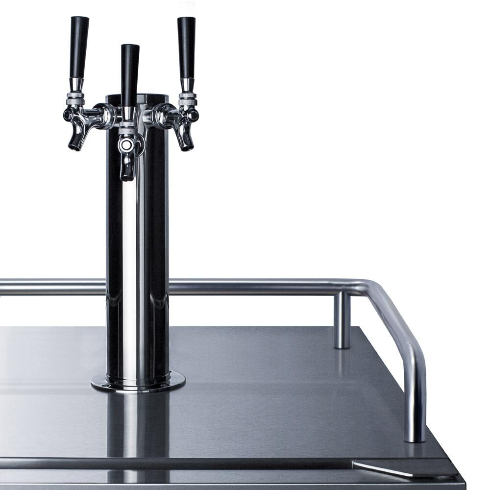 Summit SBC683OSTRIPLE Commercial Outdoor Rated Triple Tap Beer Dispenser / Kegerator - Detail thumbnail