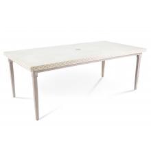 Plank & Hide Pelham Rectangular Cast Aluminum 84 X 42 Inch Patio Dining Table image
