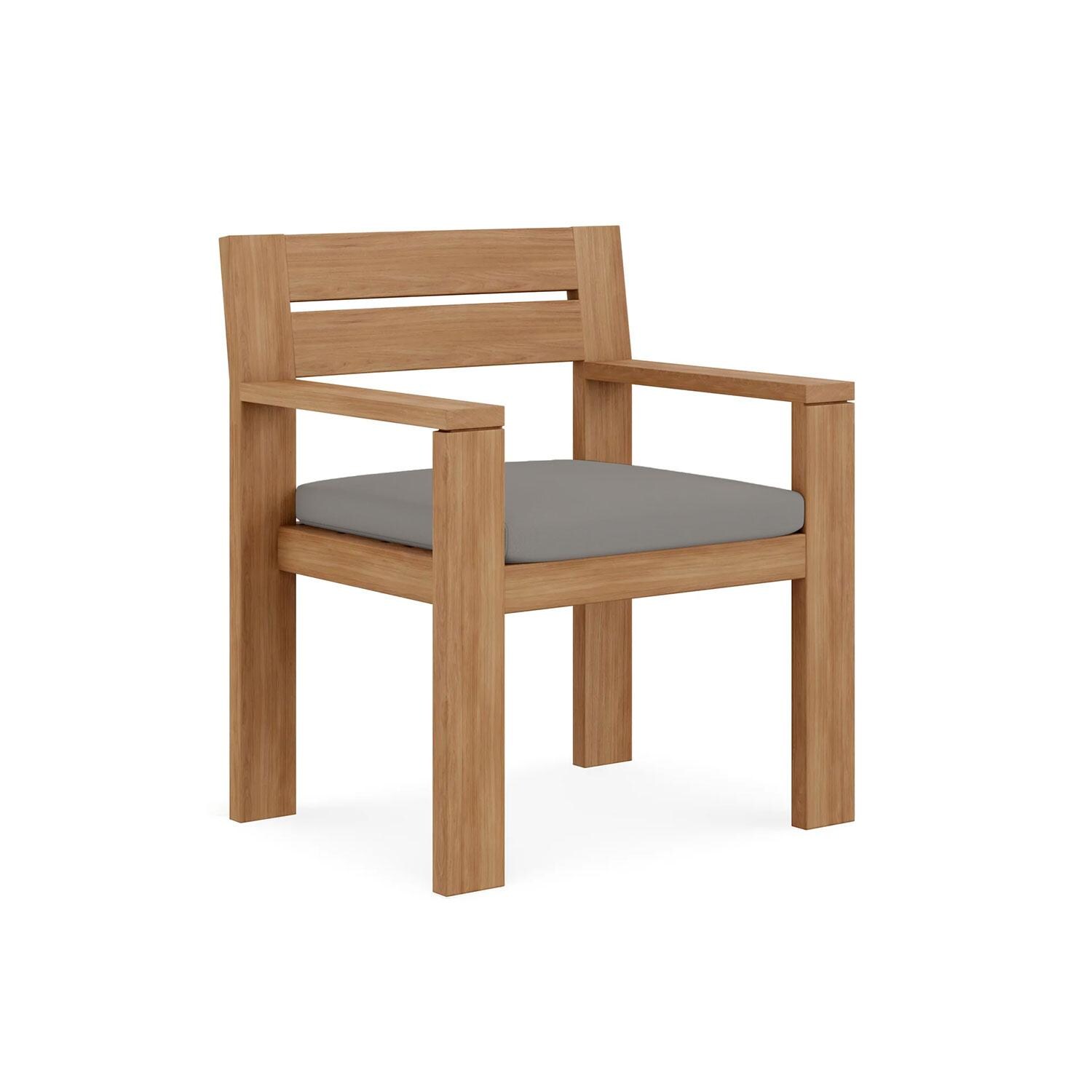 Bellawood Teak Dining Arm Chair in Charcoal by Lakeview Outdoor Designs - White Background thumbnail