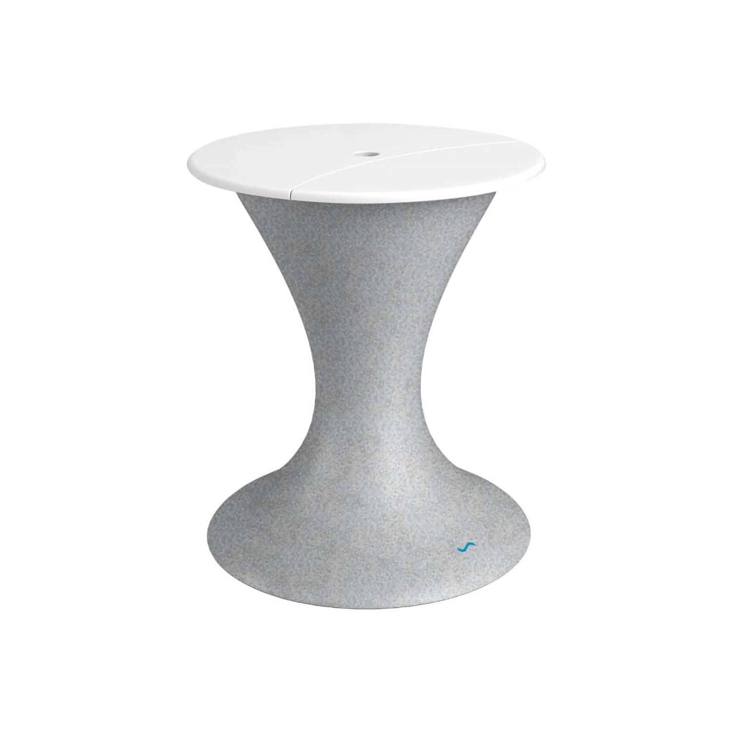 Ledge Lounger Autograph Umbrella Stand Ice Bin - Granite Grey W/White Lid - LL-AG-US-LC-GG-WH