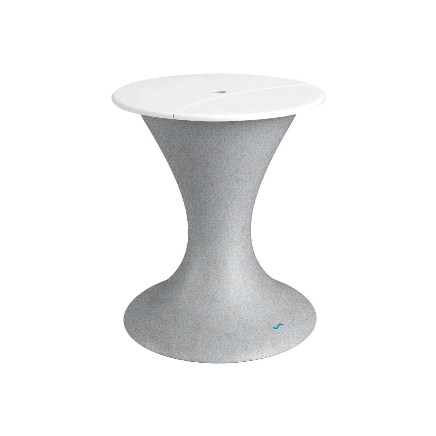 Ledge Lounger Autograph Umbrella Stand Ice Bin - Granite Grey W/White Lid - White Background thumbnail
