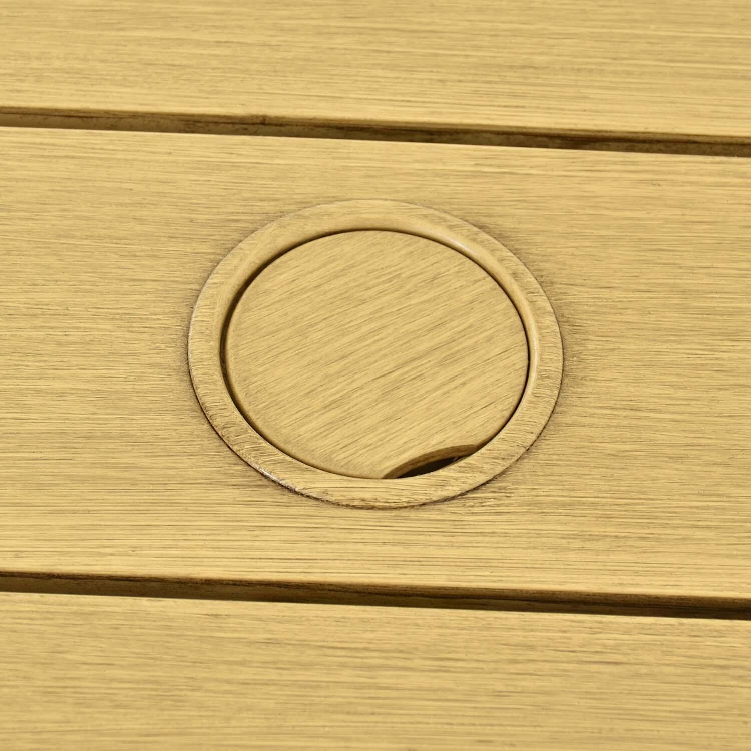 Ranch Pointe 5 Pc Set Aluminum Dining Set By Lakeview Outdoor Designs - Umbrella Hole - Detail thumbnail