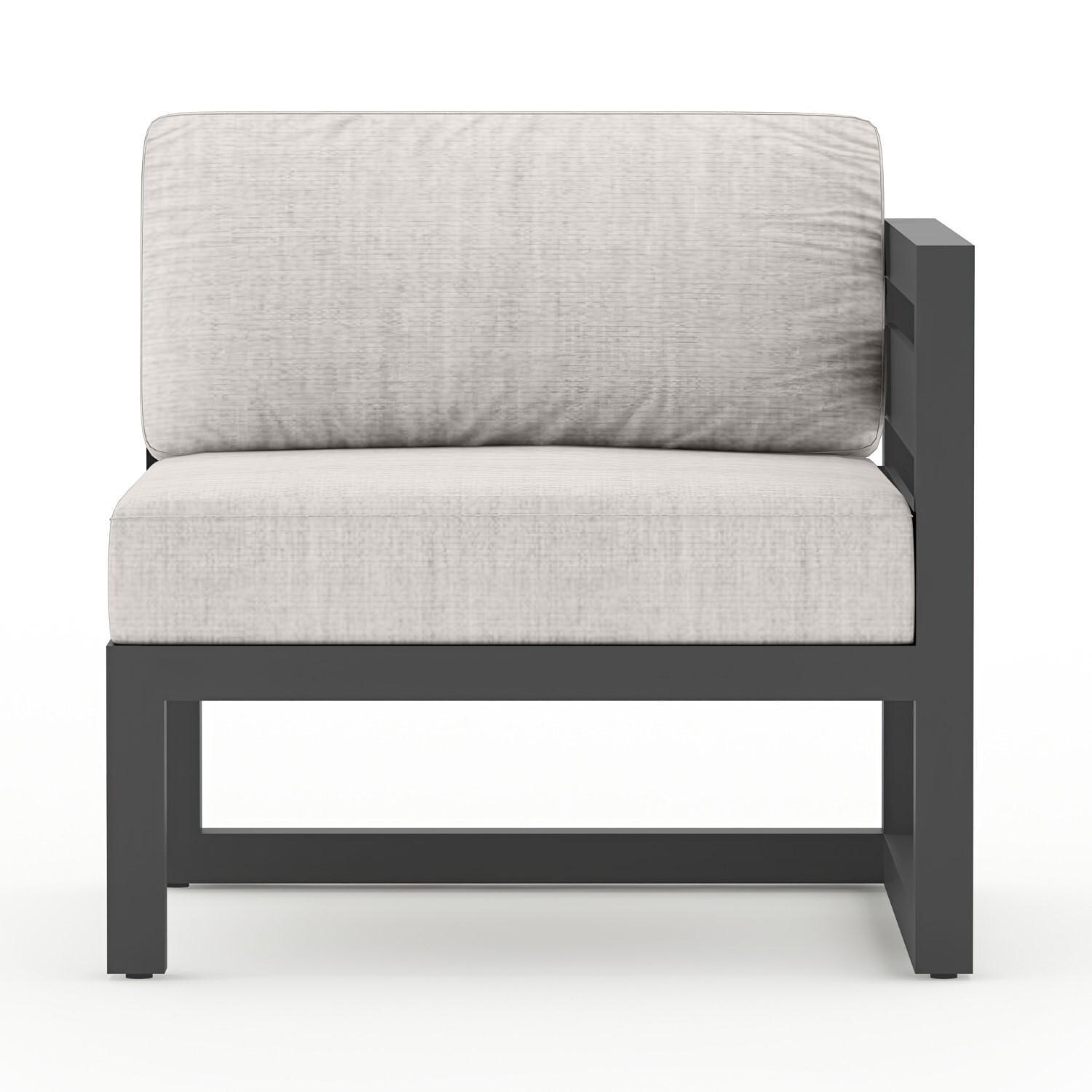 Lakeview MSTYCV-SL-SET212-CS Misty Cove 7 Pc Aluminum Sectional Set in Slate w/Chat Table & Cast Silver Cushions by Lakeview Outdoor Designs - Right Section - White Background thumbnail