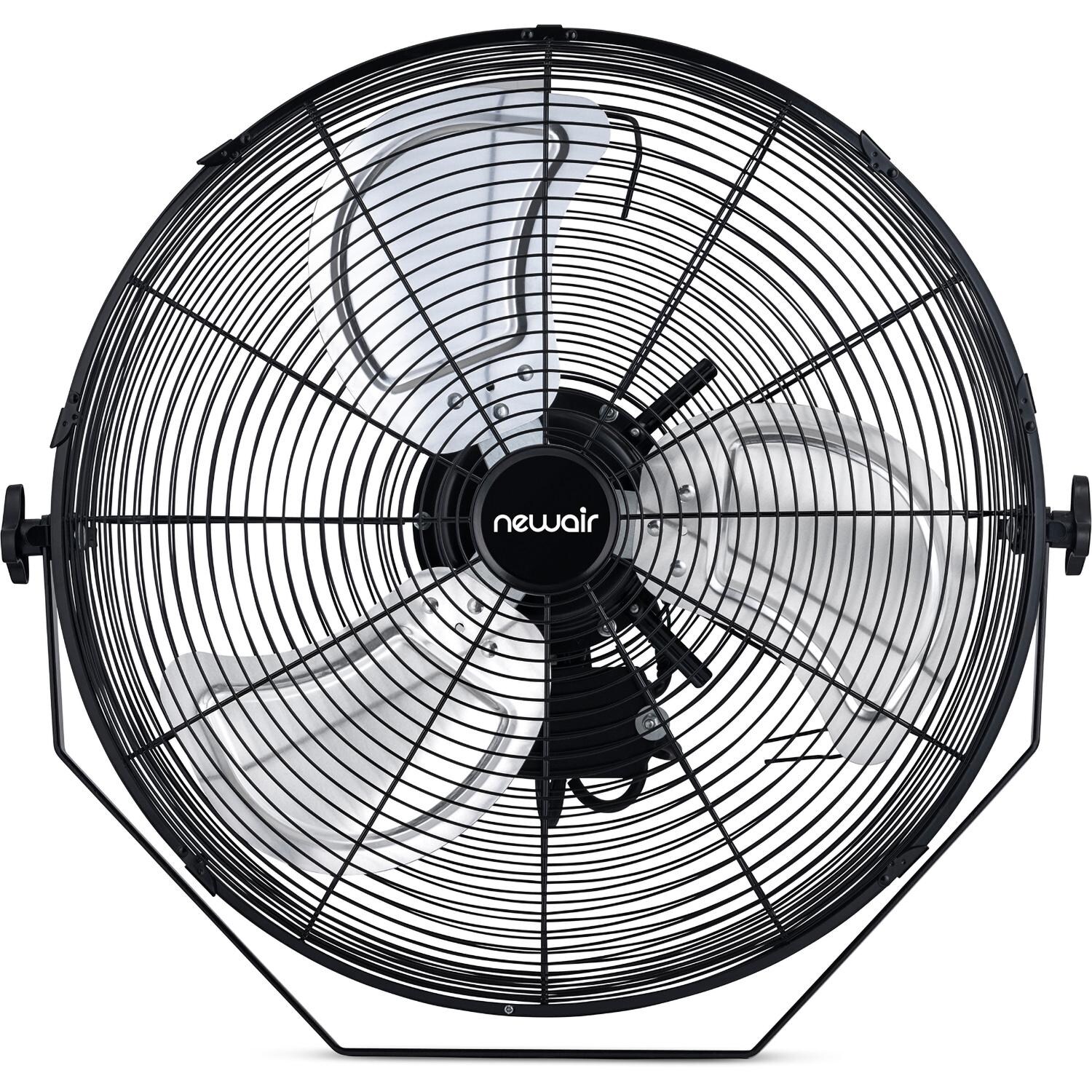 NewAir NIF18WBK01 18-in High Velocity Wall Mount Fan w/ 3 Fan Speeds & Adjustable Tilt Head - Front - White Background thumbnail