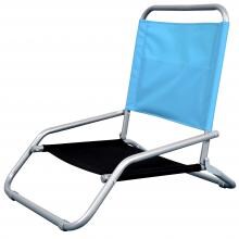 Astella Classic Folding Steel Beach Chair - Sky Blue & Black