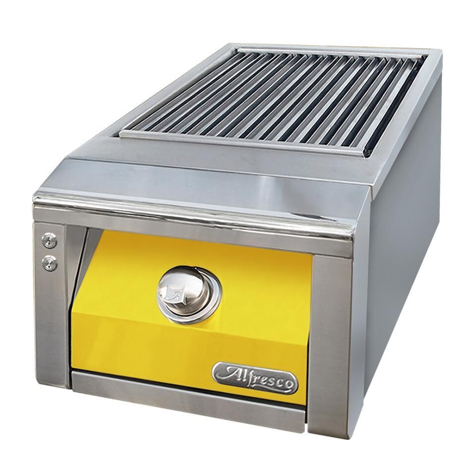 Alfresco Built-In Natural Gas Sear Zone Side Burner in Traffic Yellow - AXESZ-NG-S1023