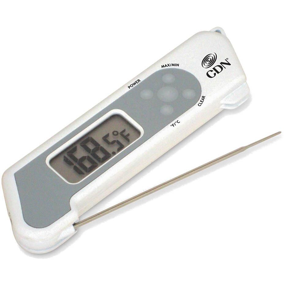 CDN Thermometers ProAccurate Folding Digital Thermocouple Thermometer - White