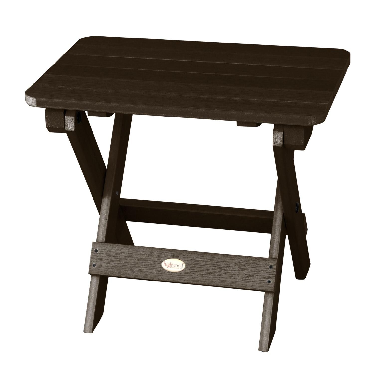 Lakeview Folding Adirondack Side Table - Weathered Acorn - Lifestyle thumbnail