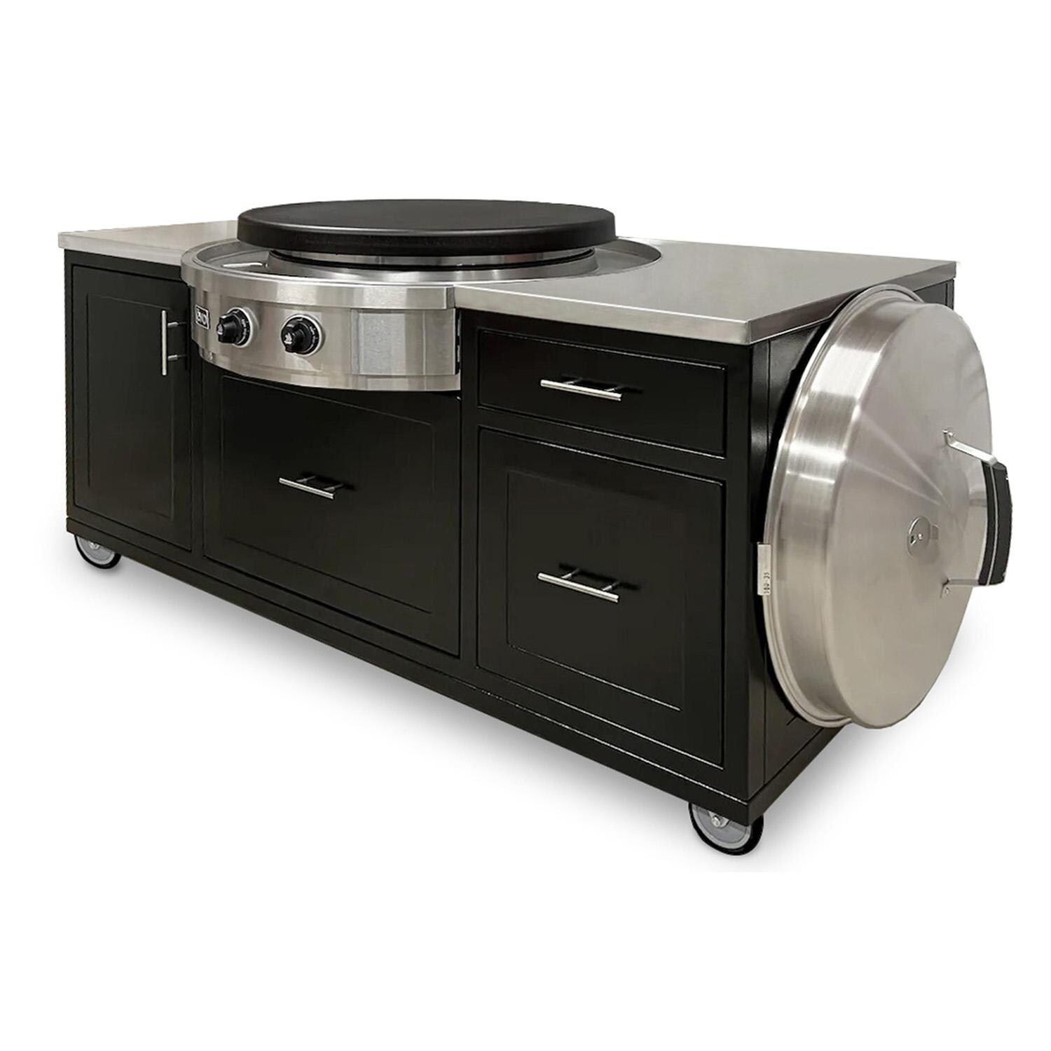 EVO 10-0055-NG Onyx Grill Cart W/Affinity 30G Flattop Natural Gas Griddle - Lid Mount Bracket thumbnail