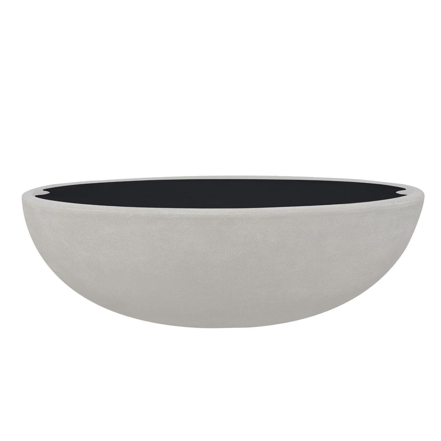 Lakeview Outdoor Designs SC-593-BLK Creekwood Large Oval Steel Lid - Closed thumbnail