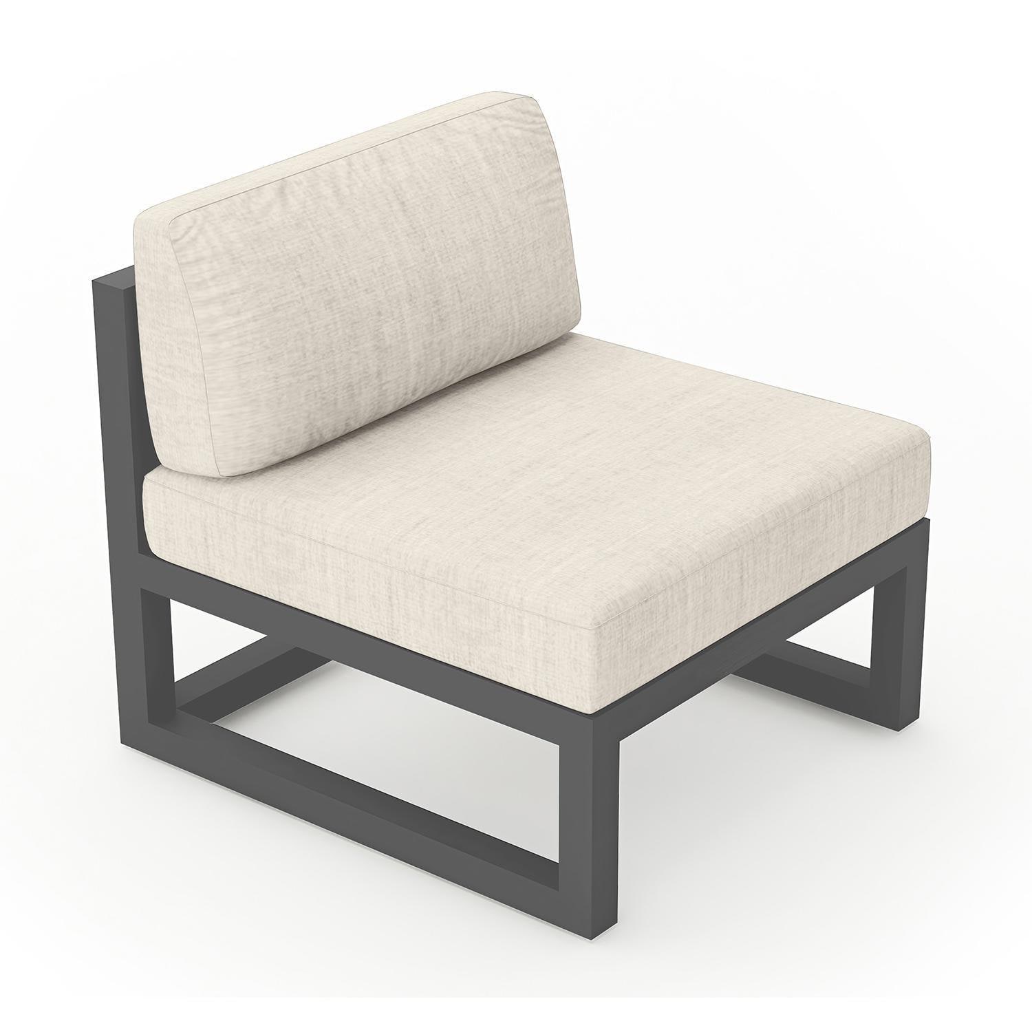 Misty Cove Middle Club Chair in Slate w/Cast Silver Cushions by Lakeview - Top Angle View - White Background thumbnail