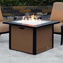 Lakeview Outdoor Designs 36-Inch Square Natural Gas Fire Pit Table W/ 24-Inch Pan and Burner - Speckled Walnut image