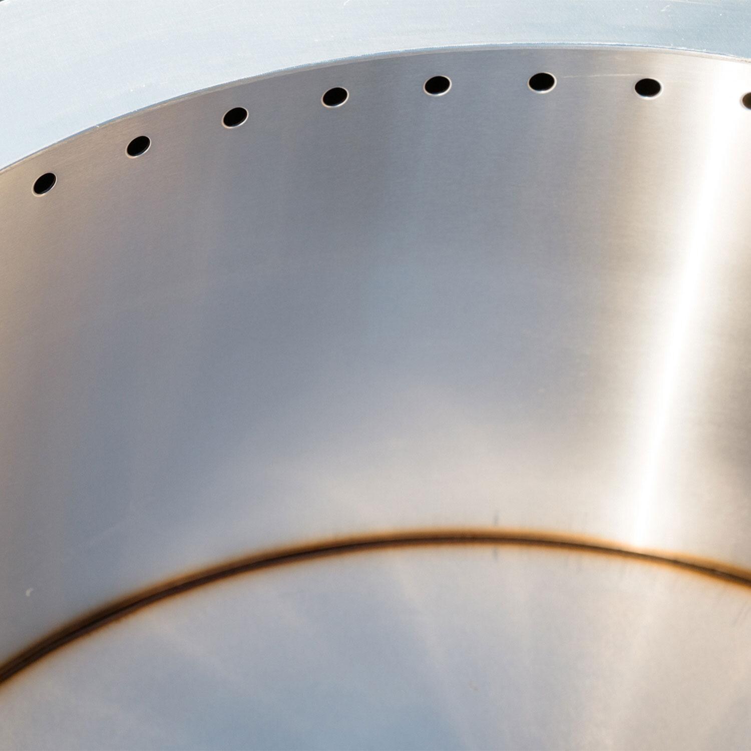 The Lume Surround 42 Inch Smokeless Round GFRC Wood Fire Pit By Firegear Outdoors - Slate - Interior - Detail thumbnail