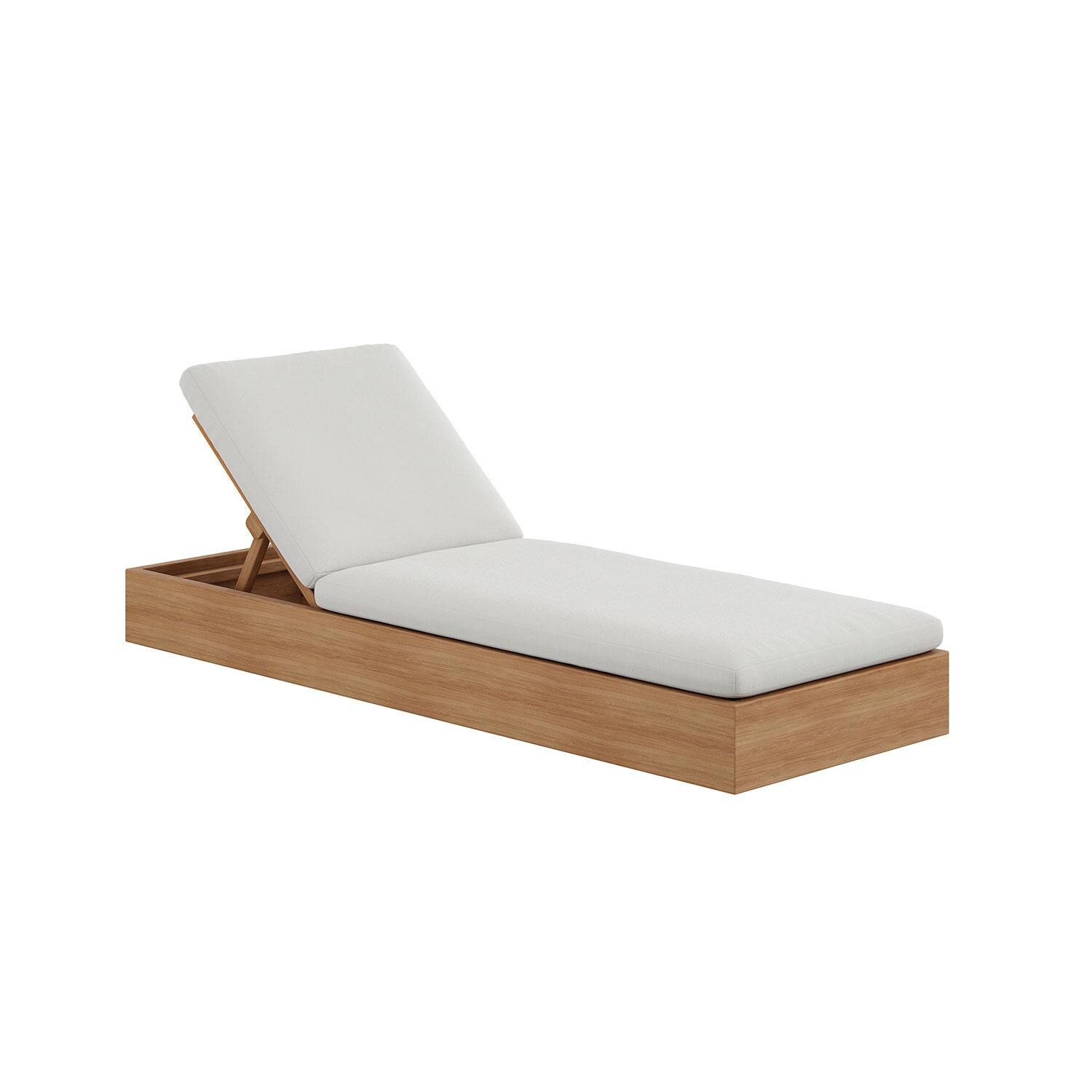 Bellawood Teak Chaise Lounge in Silver by Lakeview Outdoor Designs - White Background thumbnail