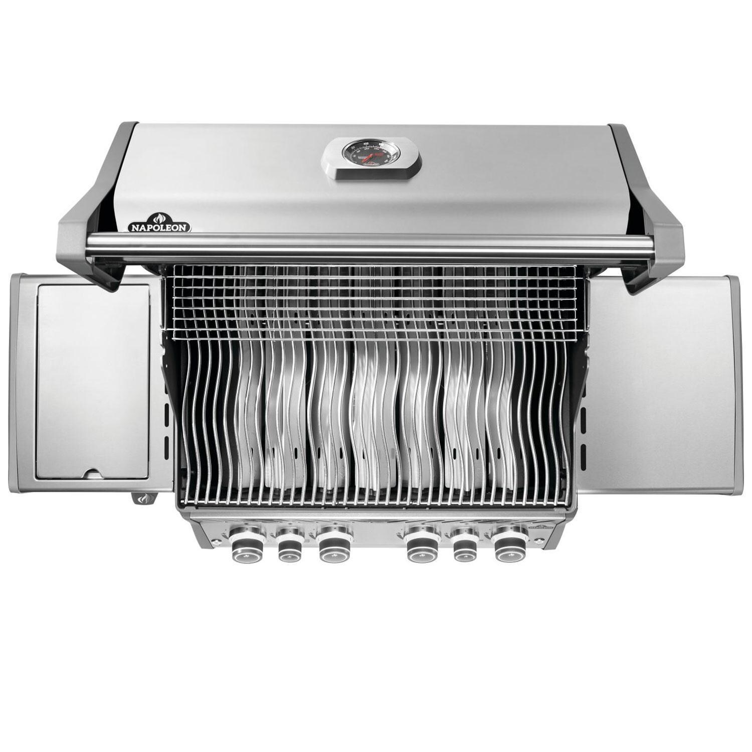 Napoleon RP525SIBPSS-2 Rogue PRO 525 Propane Gas Grill w/ Infrared Side Burner - Stainless Steel - Interior - Top View - White Background thumbnail