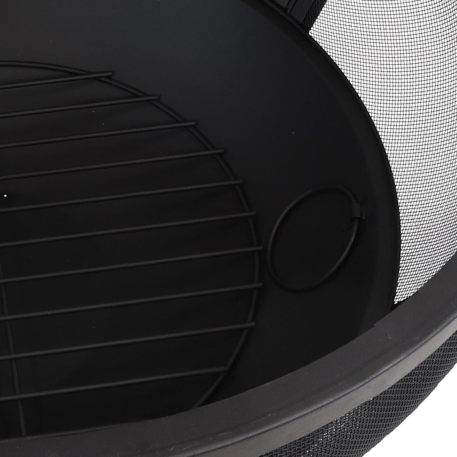 Ultimate Patio SC-KF-FBB 36-Inch Flaming Ball Steel Wood Burning Fire Pit W/ Cover - Fire Bowl thumbnail