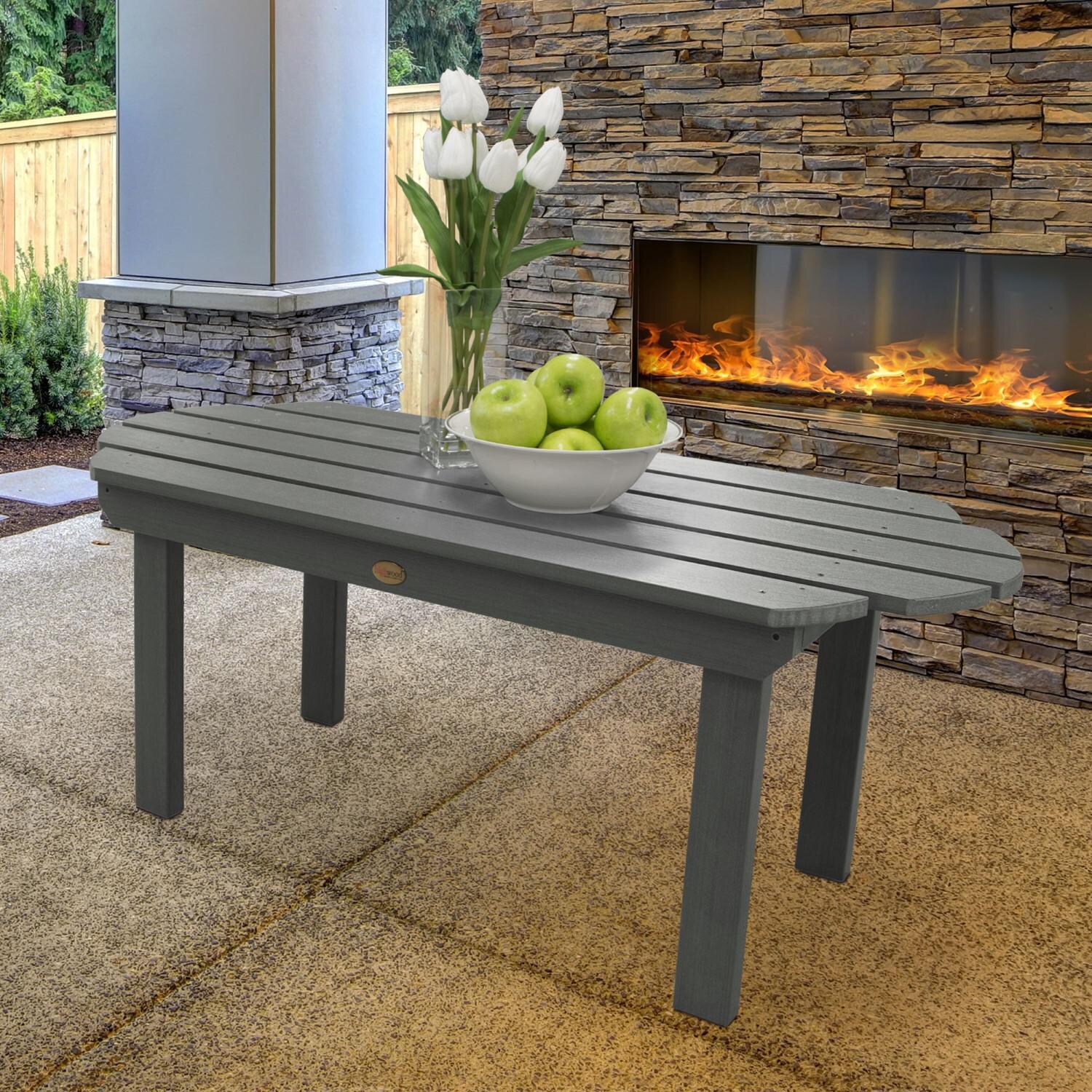 Paradise Key 45 Inch Coastal Teak Recycled Plastic Coffee Table by Lakeview Outdoor Designs