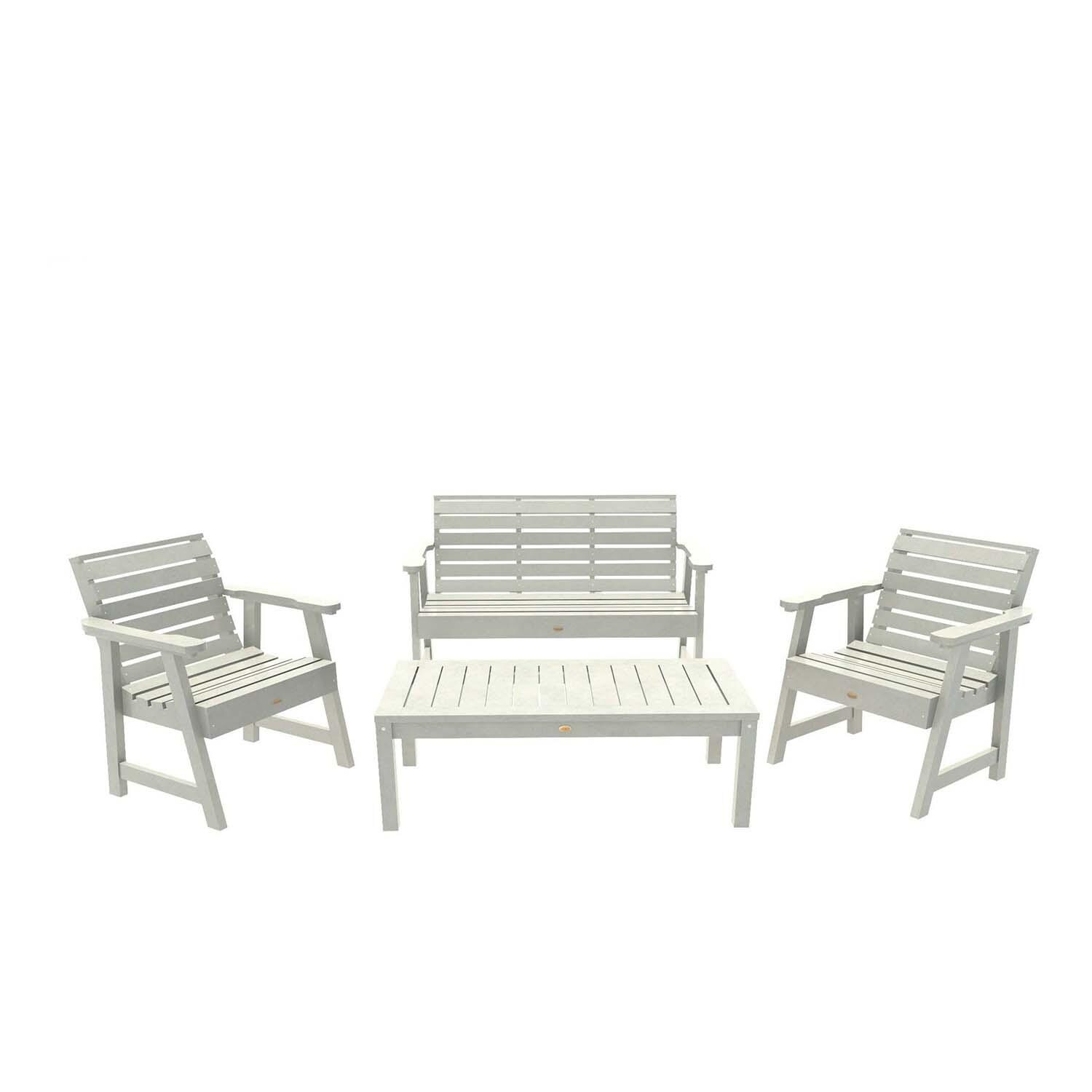 Elm Pointe 4 Pc Set Polyresin Seating Set in Harbor Gray By Lakeview Outdoor Designs - White Background thumbnail