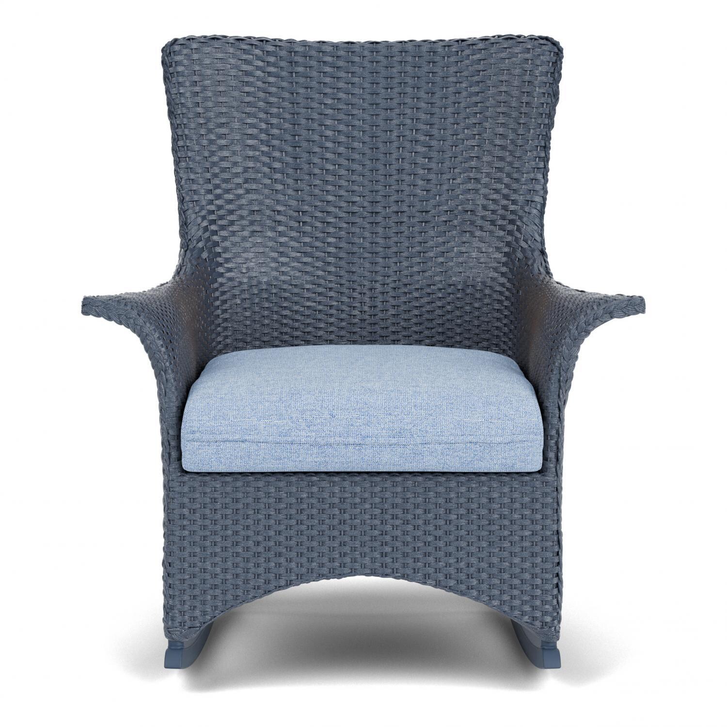 Mandalay Lloyd Loom Rocking Chair in Denim Blue/Demo Skyway by Lloyd Flanders