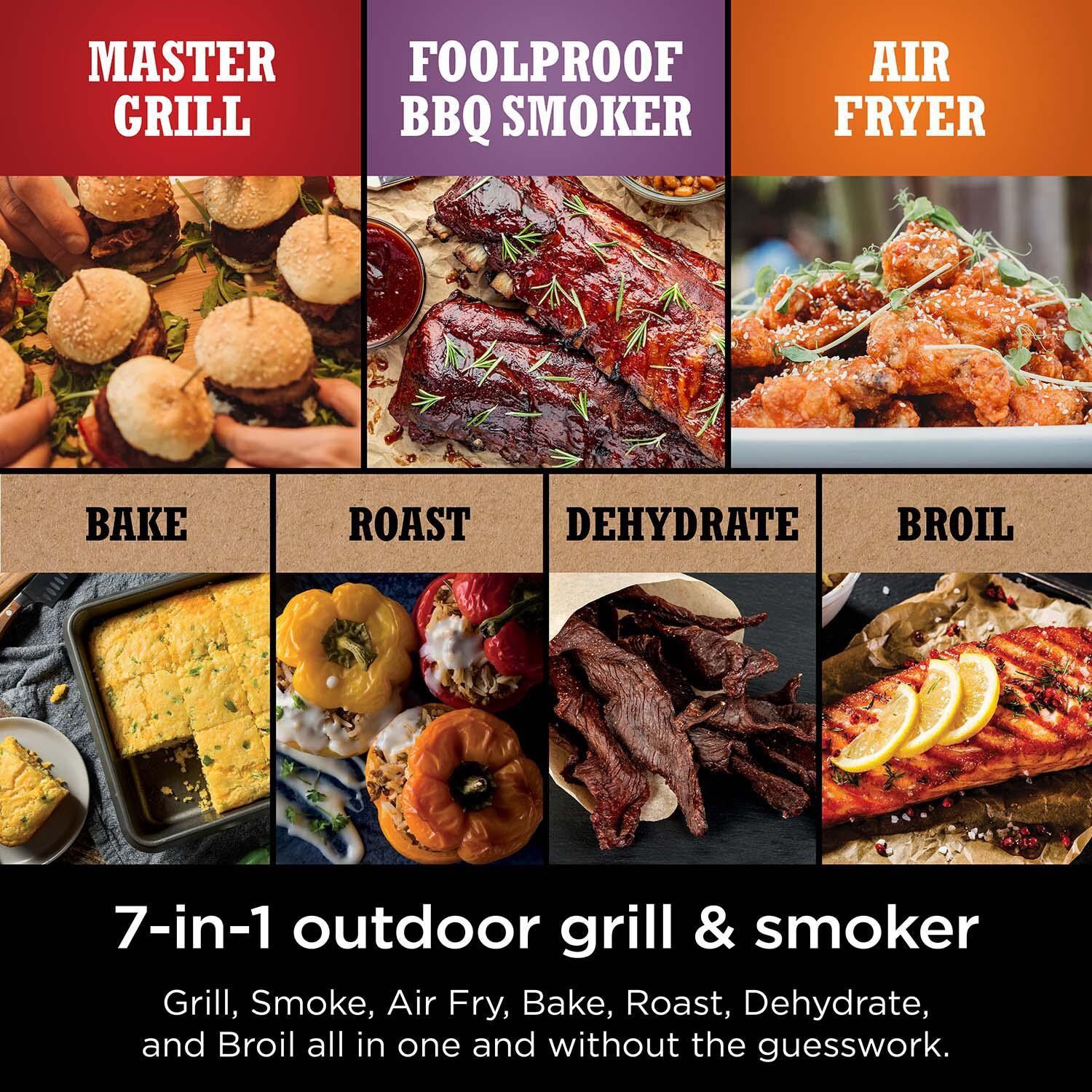 Ninja OG952 Woodfire Pro Connect XL Electric Grill & Smoker - 7-n-1 (Grill, Smoke, Air Fry, Bake, Roast, Dehydrate, & Broil) - Detail thumbnail