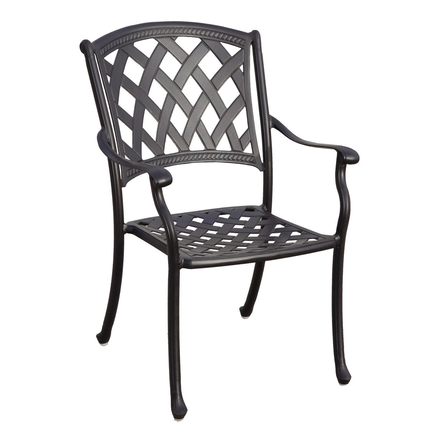 Darlee 201630-11PC-30LE Ocean View 11 Piece Cast Aluminum Patio Dining Set W/ 92 X 42 Inch Rectangular Extension Table & Sesame Cushions - Dining Arm Chair Frame thumbnail