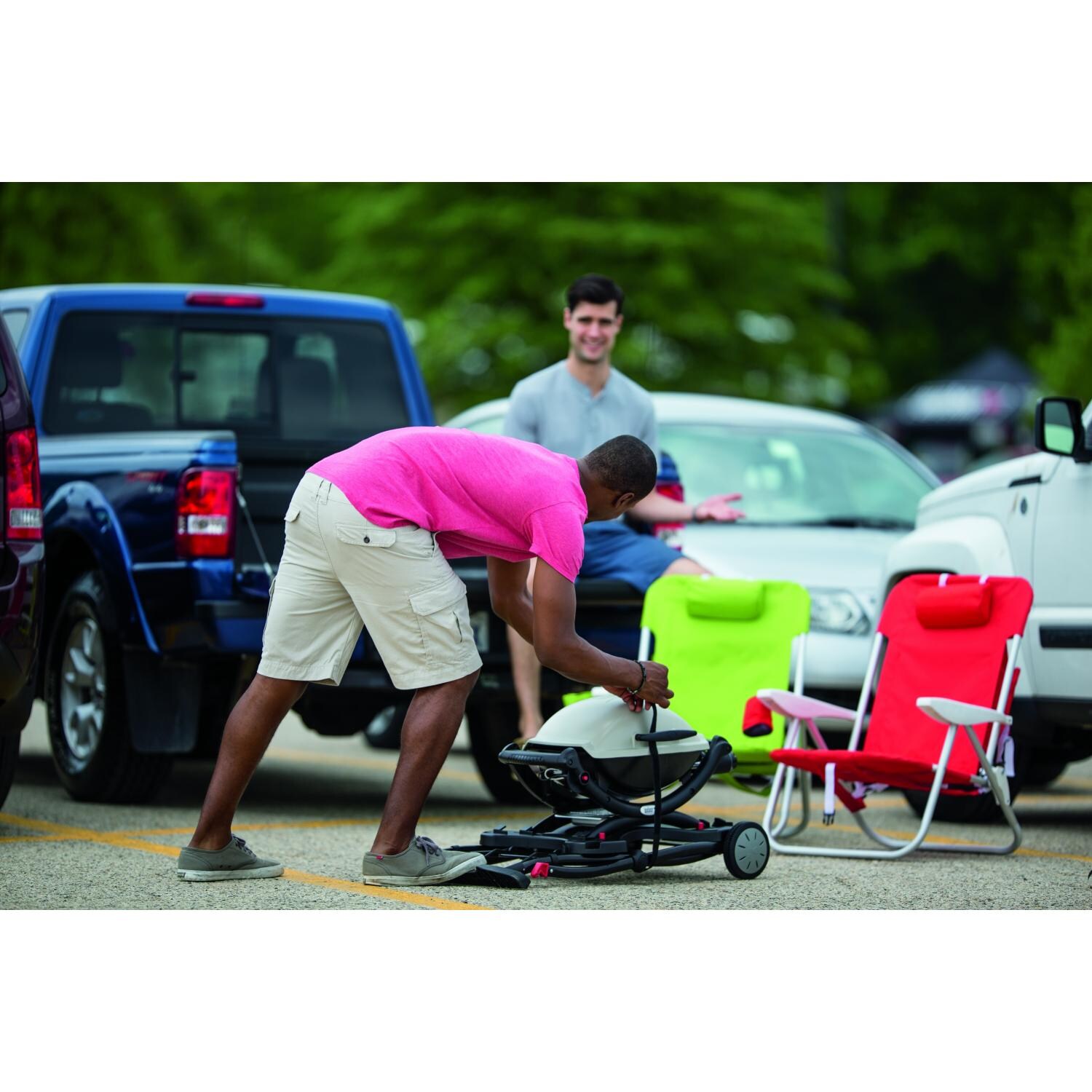 Weber Q Portable Cart For Q1000/2000 - Shown Folded Down thumbnail