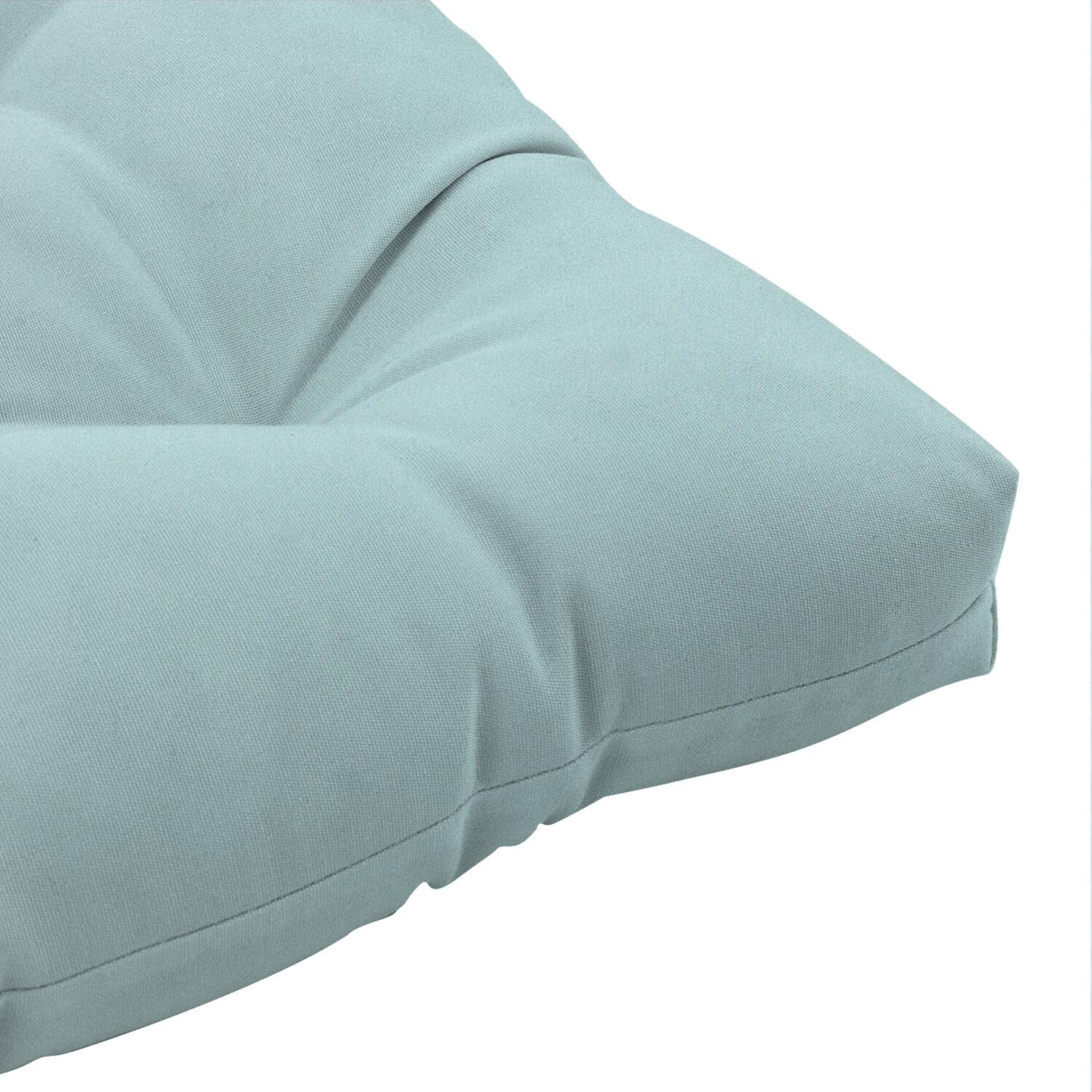 Sunbrella Canvas Glacier Medium Outdoor Replacement Seat Cushion By UltimatePatio.com - Corner Detail thumbnail