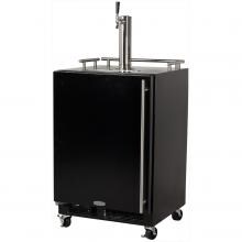 Marvel 24-Inch Freestanding Left Hinge Single Tap Beer Dispenser / Kegerator - Black - ML24BSS2LB image