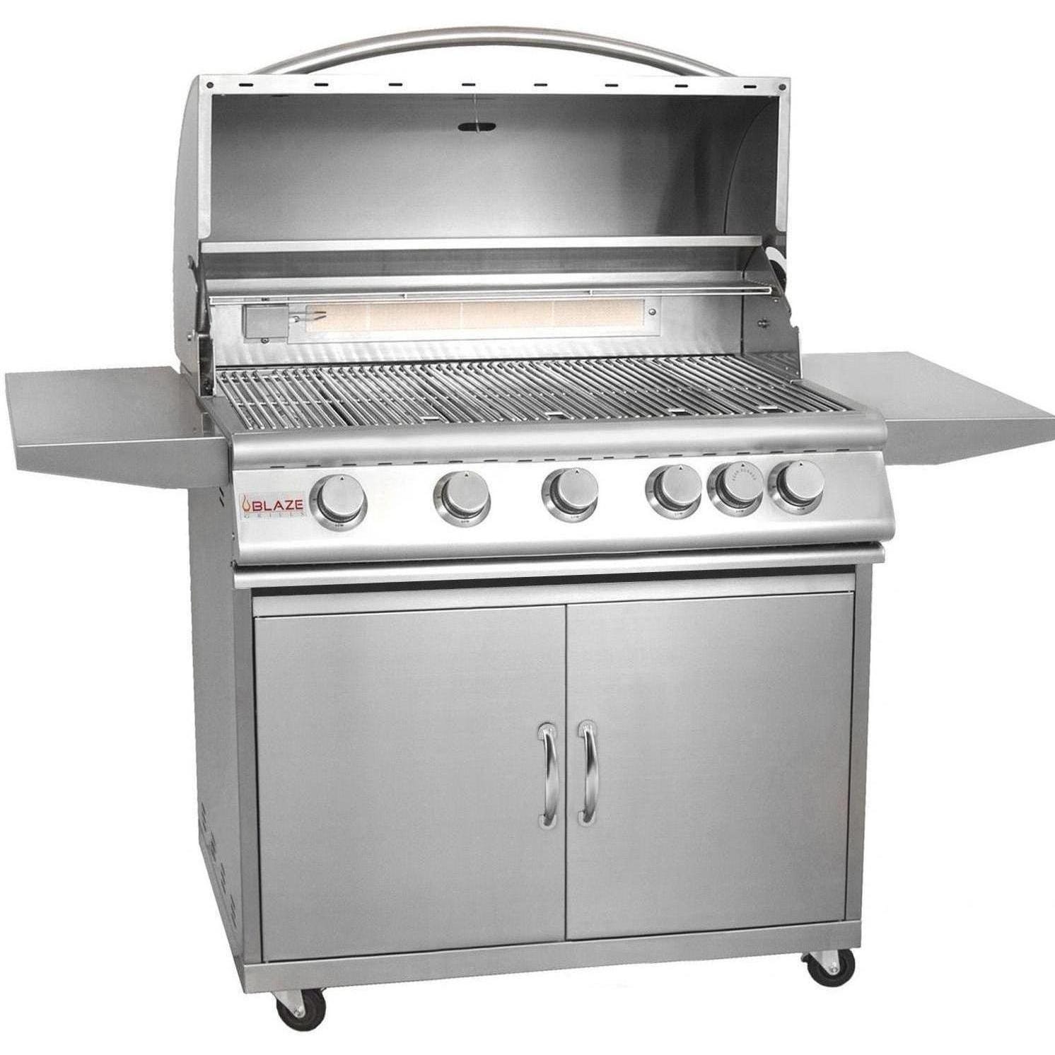 Blaze 40Inch 5Burner Natural Gas Grill With Rear Infrared Burner