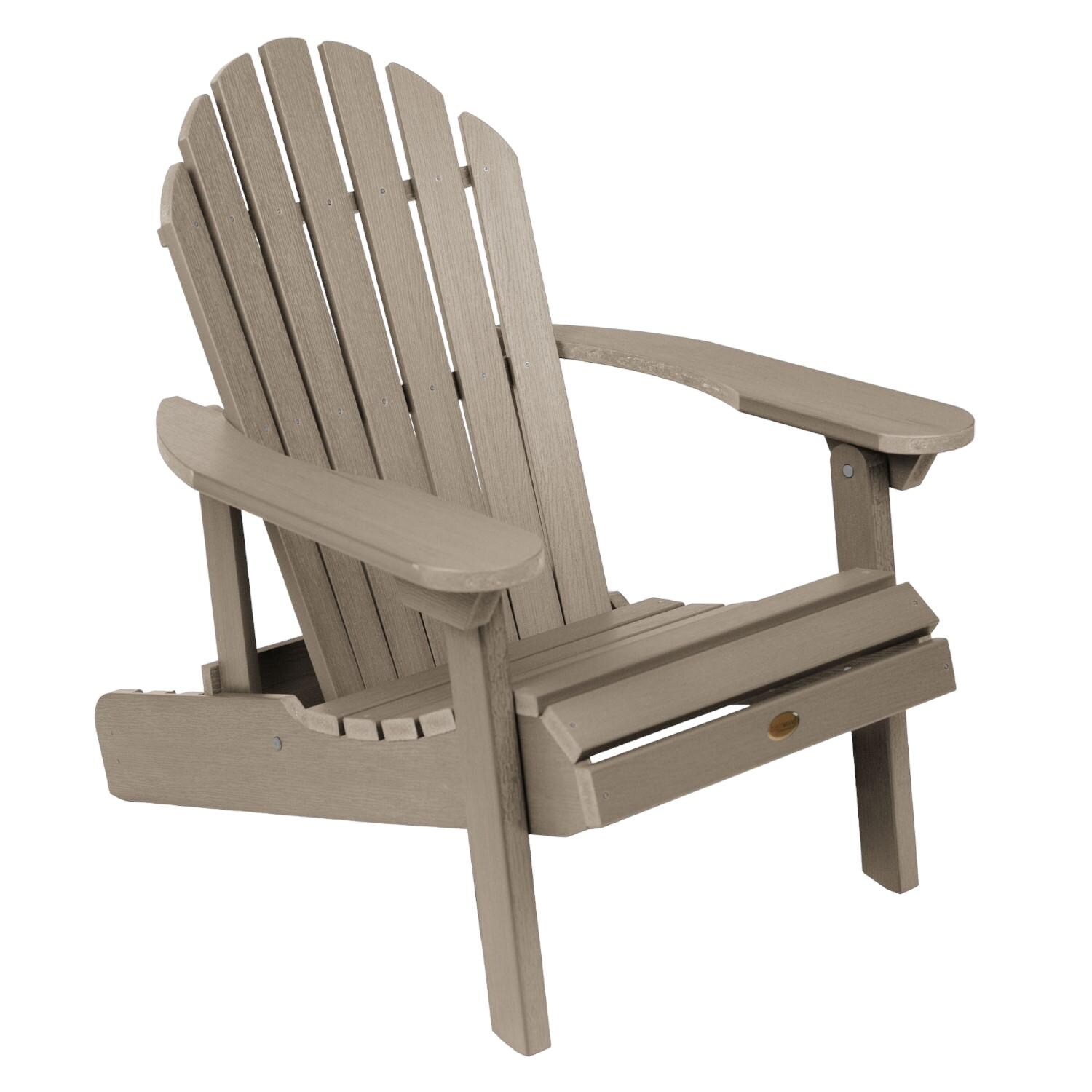 Lakeview Dream Bay Folding & Reclining Adirondack Chair - Woodland Brown - On White thumbnail