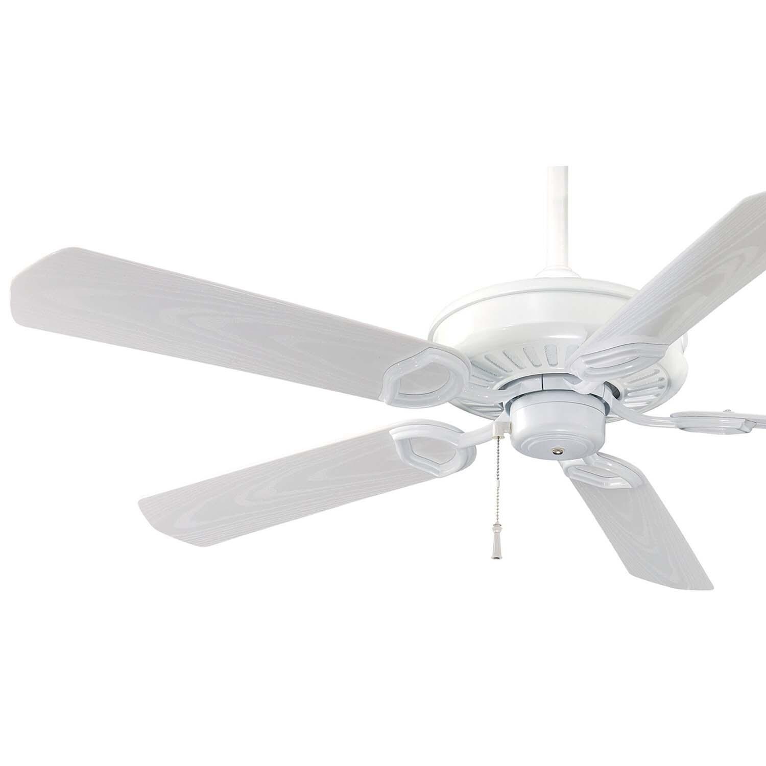 Minka-Aire F589-WH Sundowner 54-Inch 5-Blade Ceiling Fan in White Finish w/ White Blades - Blades thumbnail