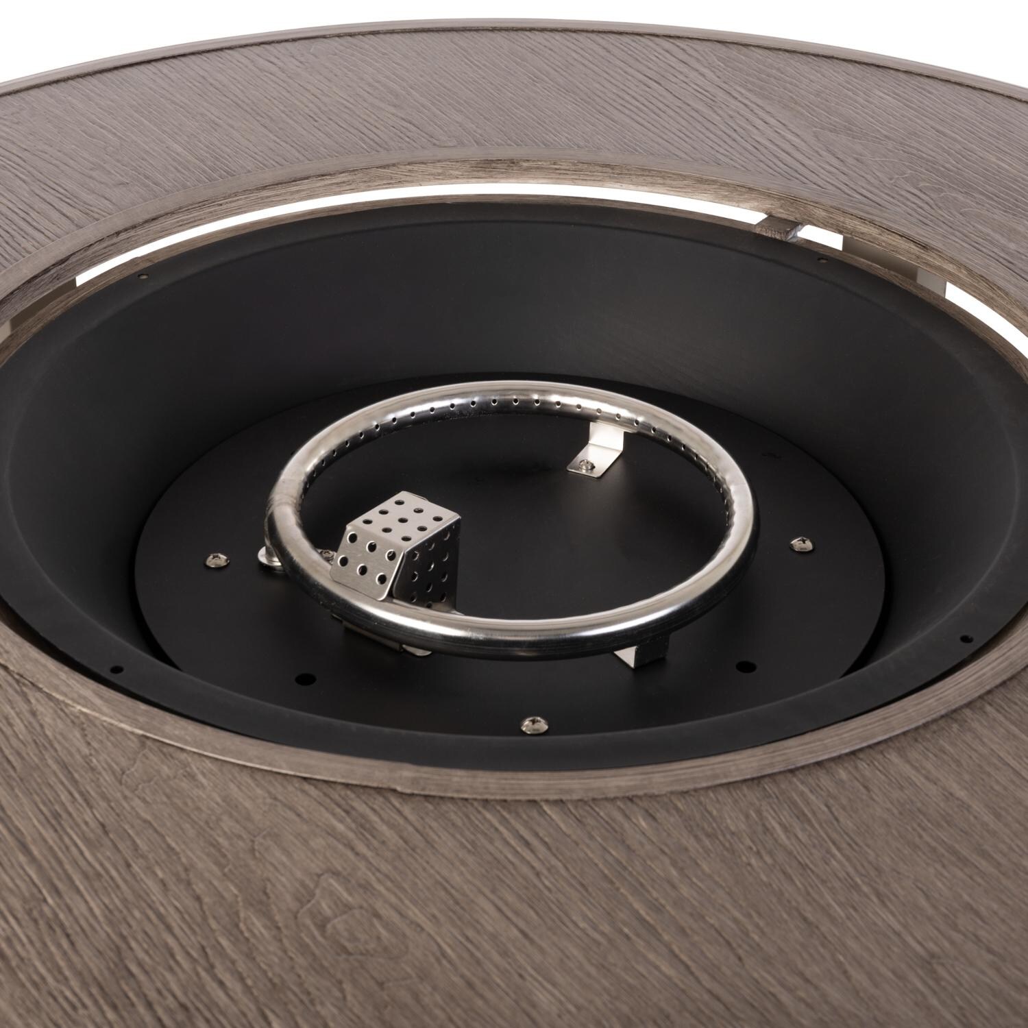 Ultimate Patio SC62742 Farmview 42-Inch Round Aluminum Propane Fire Pit Table - Burner No Fire Glass thumbnail