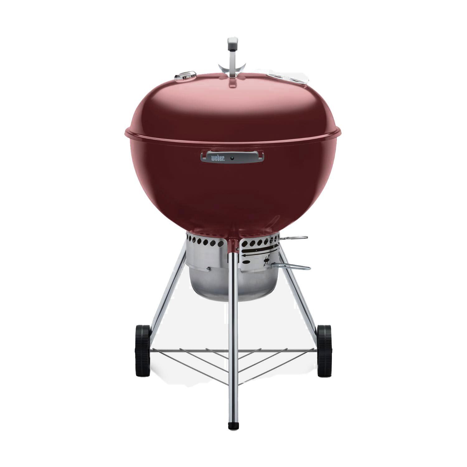 Weber Original Kettle Premium 22-Inch Charcoal Grill - Crimson - 14403001 - Kettle facing Front thumbnail