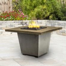 American Fyre Designs Cosmopolitan 36-Inch French Barrel Oak Natural Gas Square Fire Table - Black Lava image