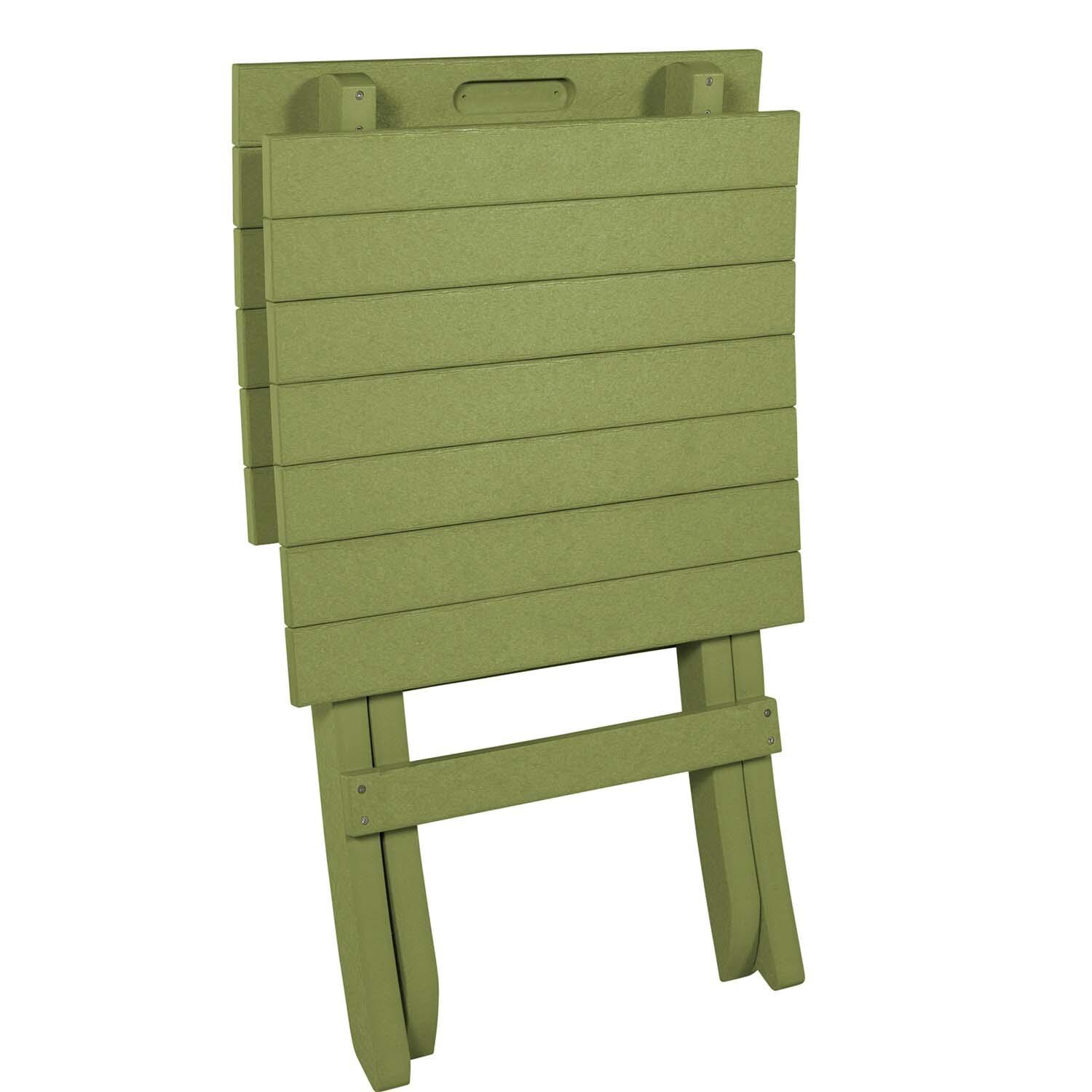 Hazel Cove Recycled Plastic Folding & Stacking Dining Side Chair in Palm Green by Lakeview Outdoor Designs - Folded - White Background thumbnail