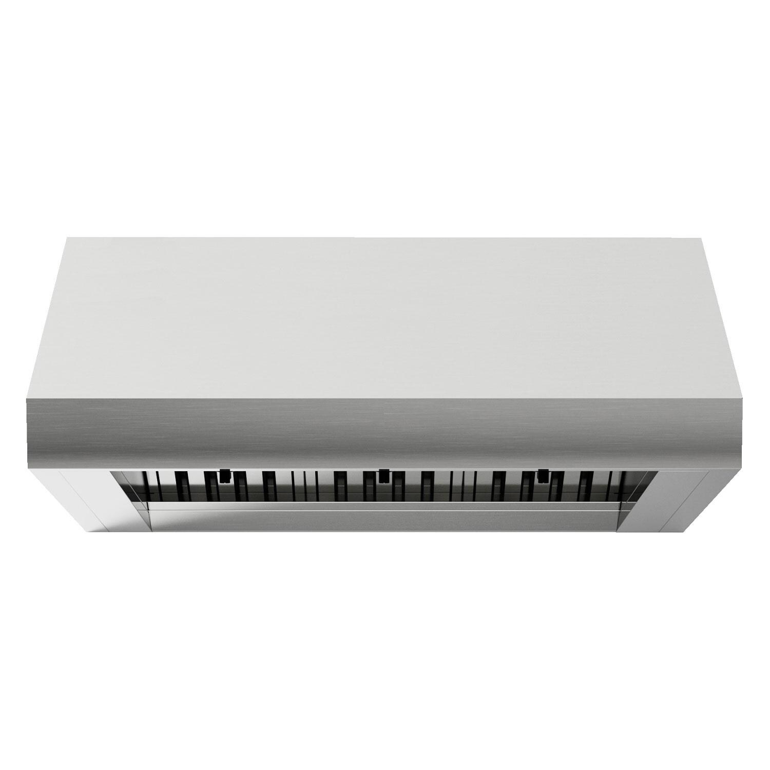 XO Appliance XOGV48S 48-Inch 1200 CFM Vent Hood w/ LED Lighting & Pro Baffle Filters - White Background thumbnail