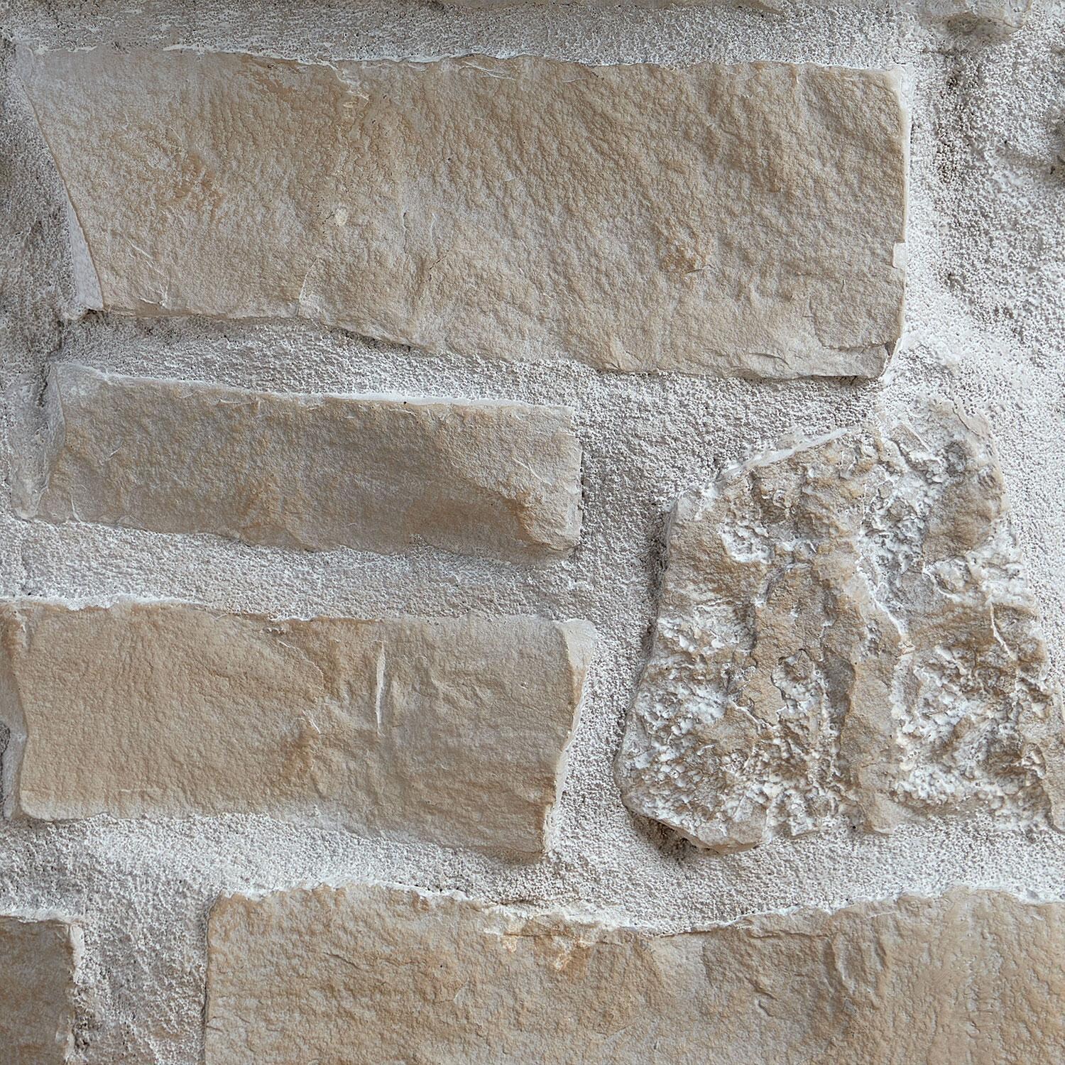 Heritage 40 Inch Round Stone Propane Fire Pit Table in Beige by Lakeview - Stone - Color Swatch thumbnail