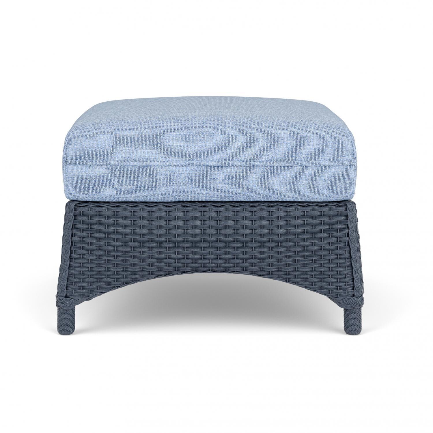 Lloyd Flanders Mandalay Ottoman in Denim Blue Finish with Demo Skyway Fabric thumbnail