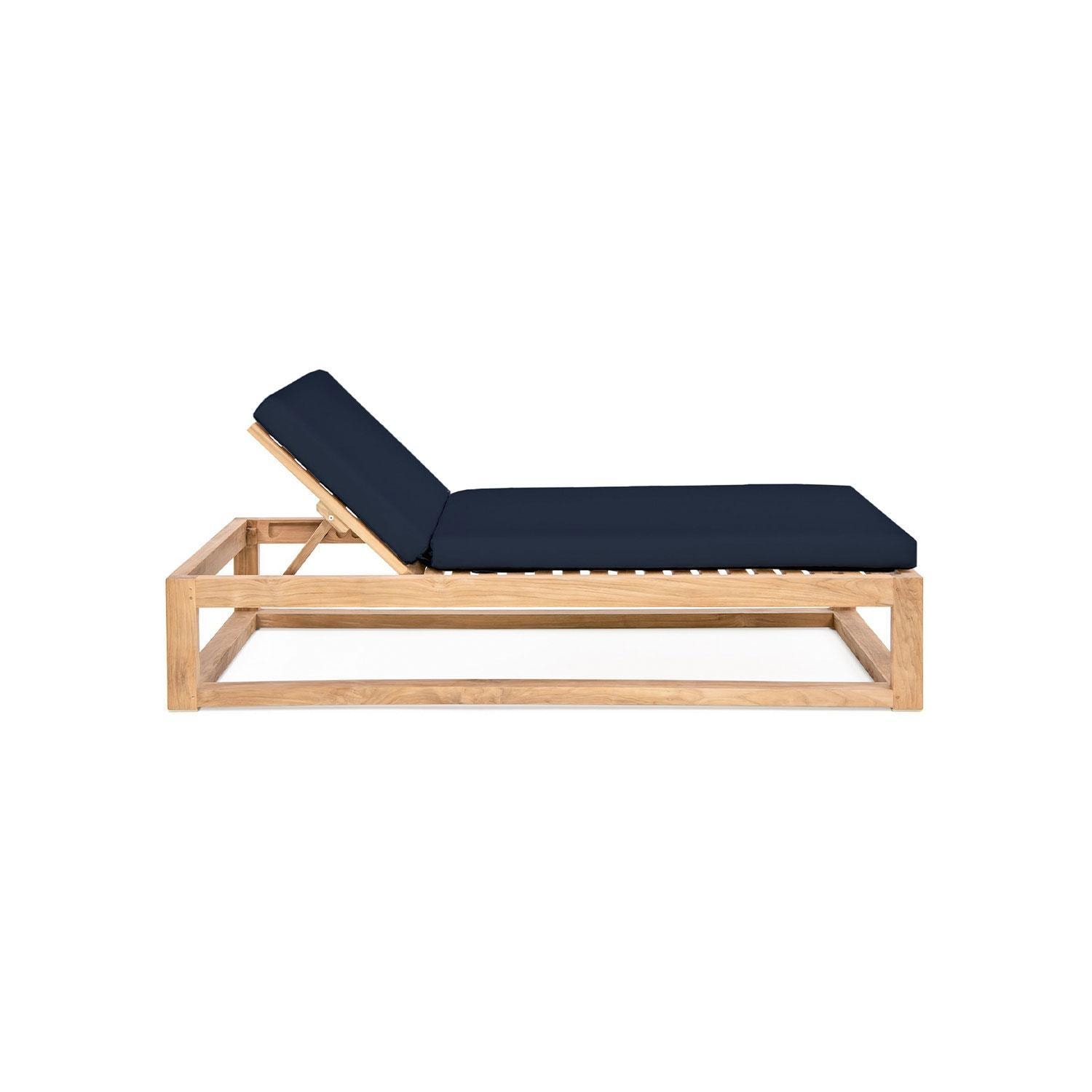 Scape Key Teak Chair Lounge in Indigo by Lakeview Outdoor Designs - Side View - White Background thumbnail