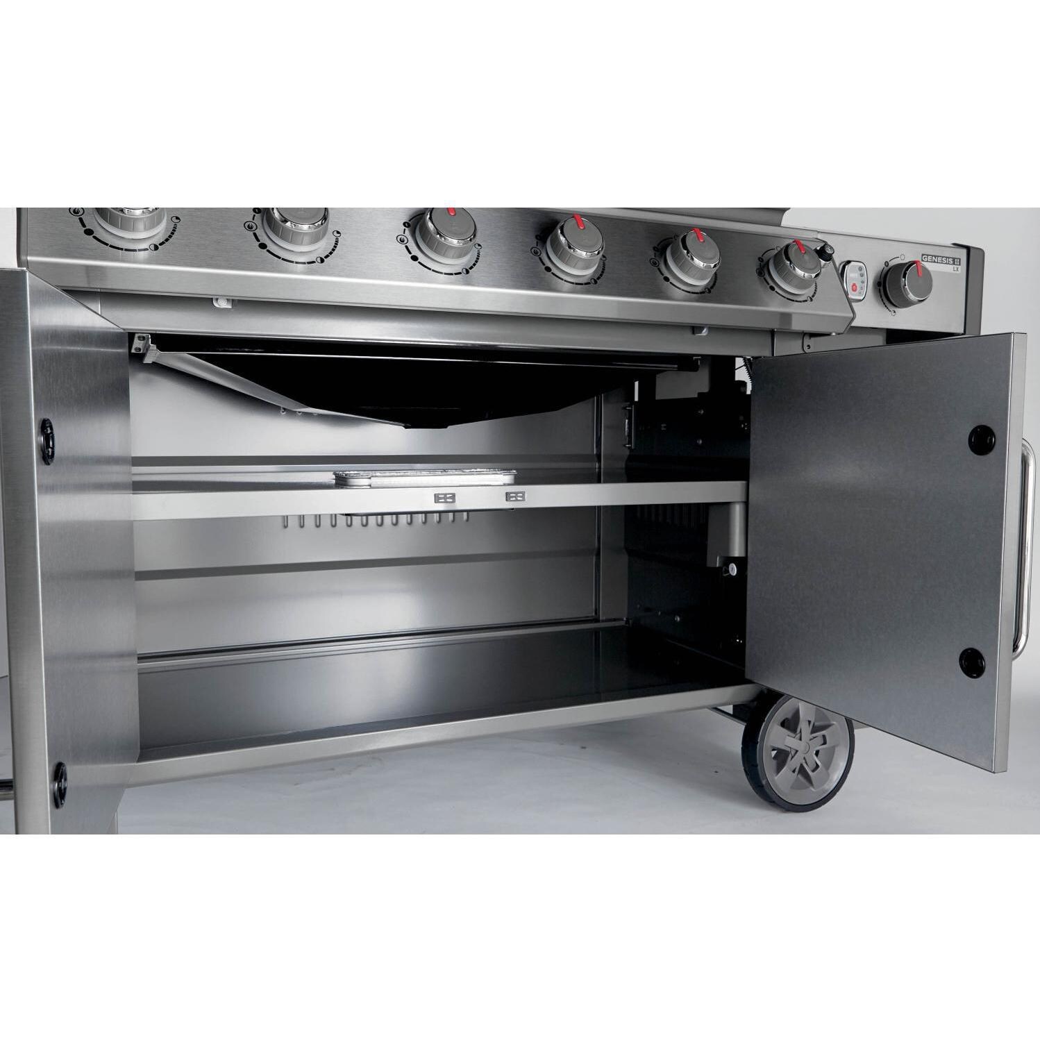 Weber Genesis II LX S-240 Freestanding Natural Gas Grill - Under Grill Storage Cabinet thumbnail