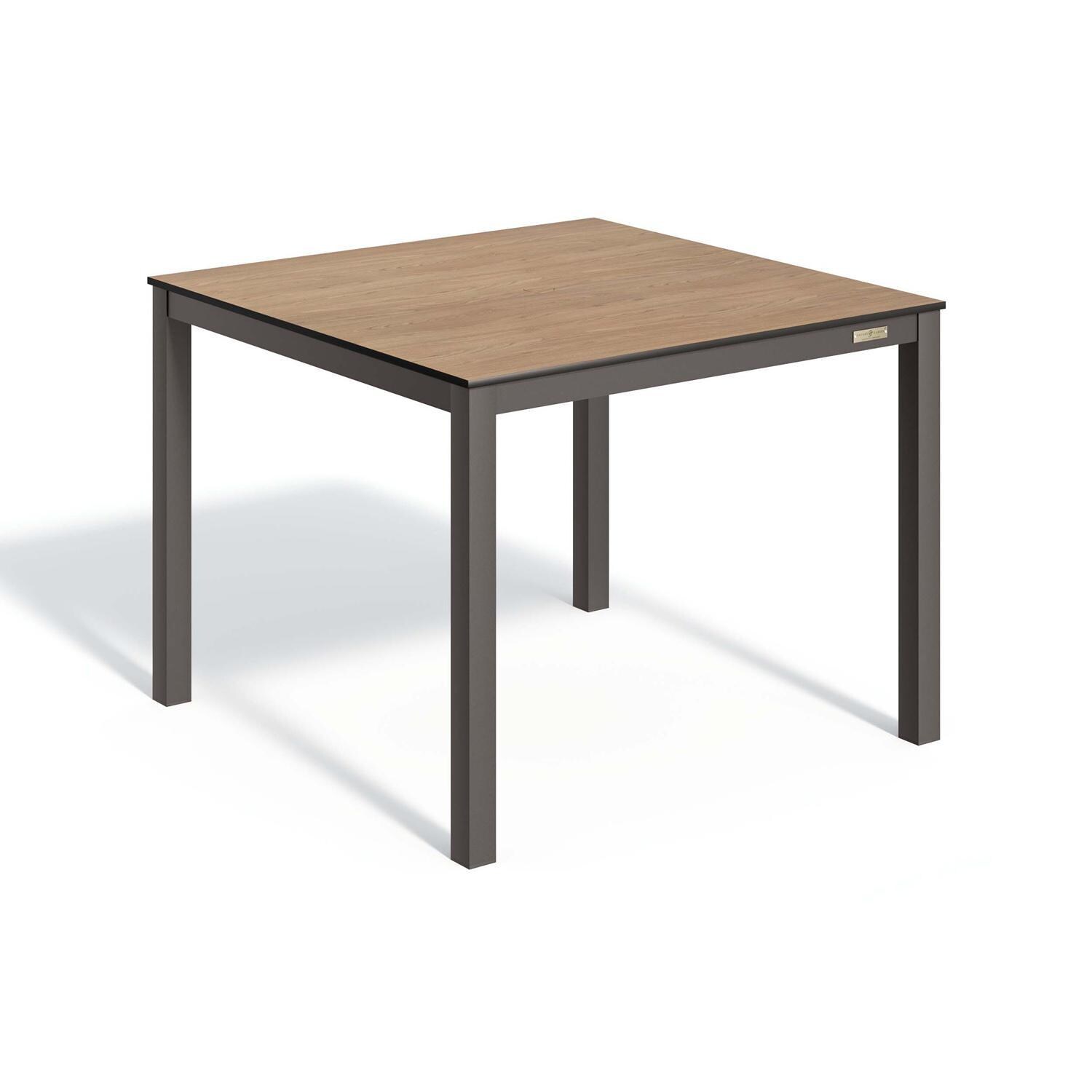 Oxford Garden Travira 40 Inch Carbon Aluminum Dining Table W/ Enigma HPL Table Top thumbnail