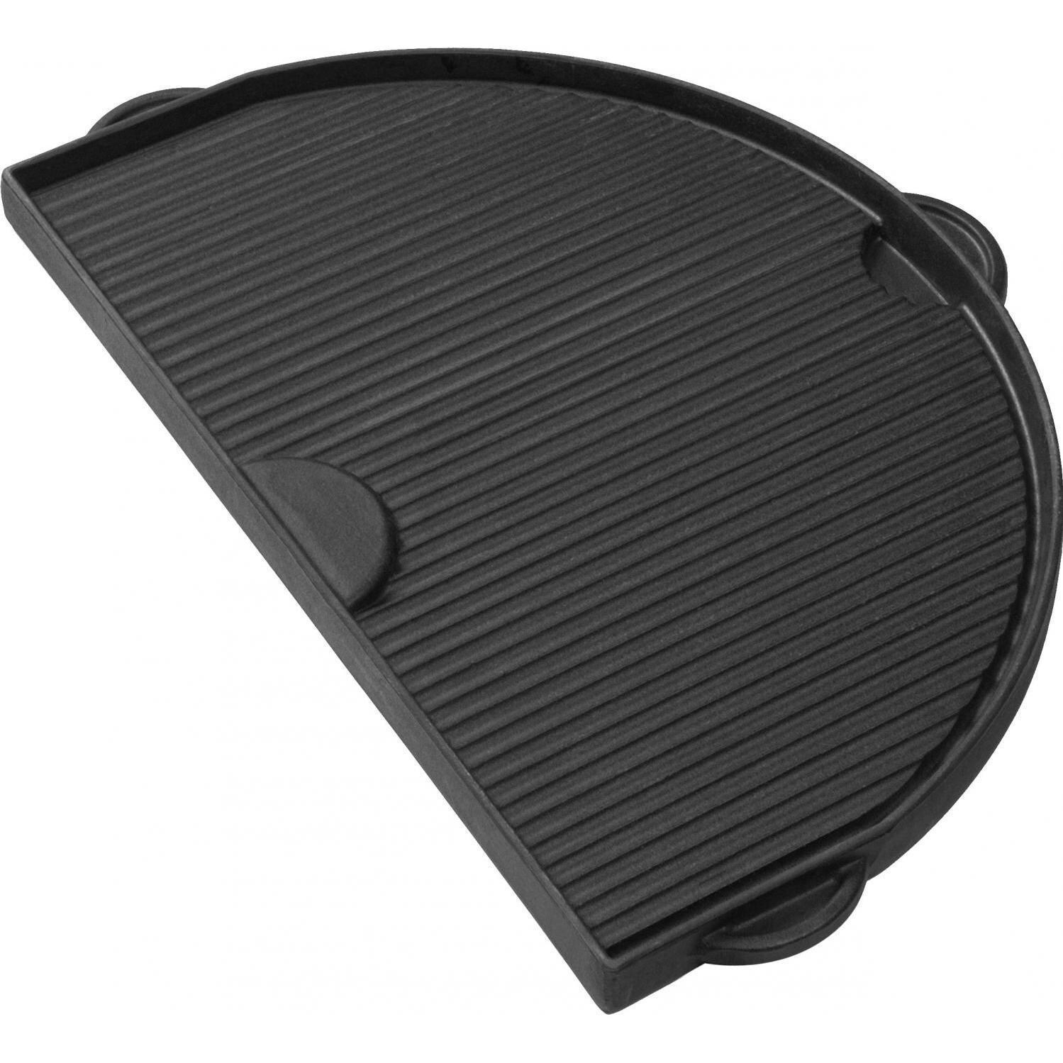 Primo PG00365 Half Moon Cast Iron Griddle For Oval Large - Grooved Side thumbnail