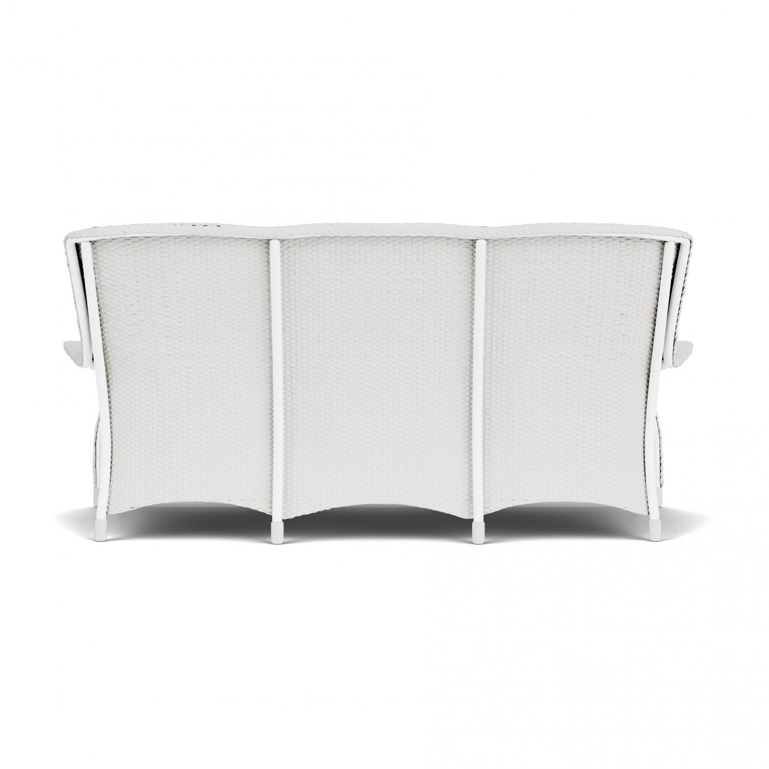 Lloyd Flanders Mandalay Sofa in Matte White Finish with Tundra Dove fabric - Back thumbnail